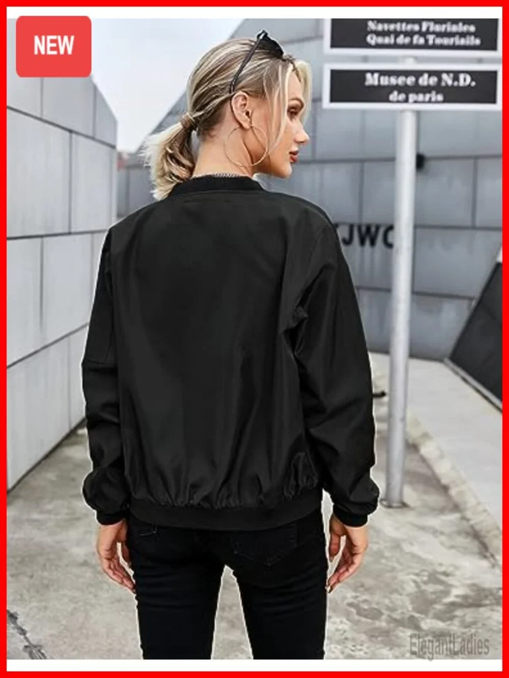Women's Lightweight Quilted Bomber Jacket Zip Up Casual Coat with Pockets